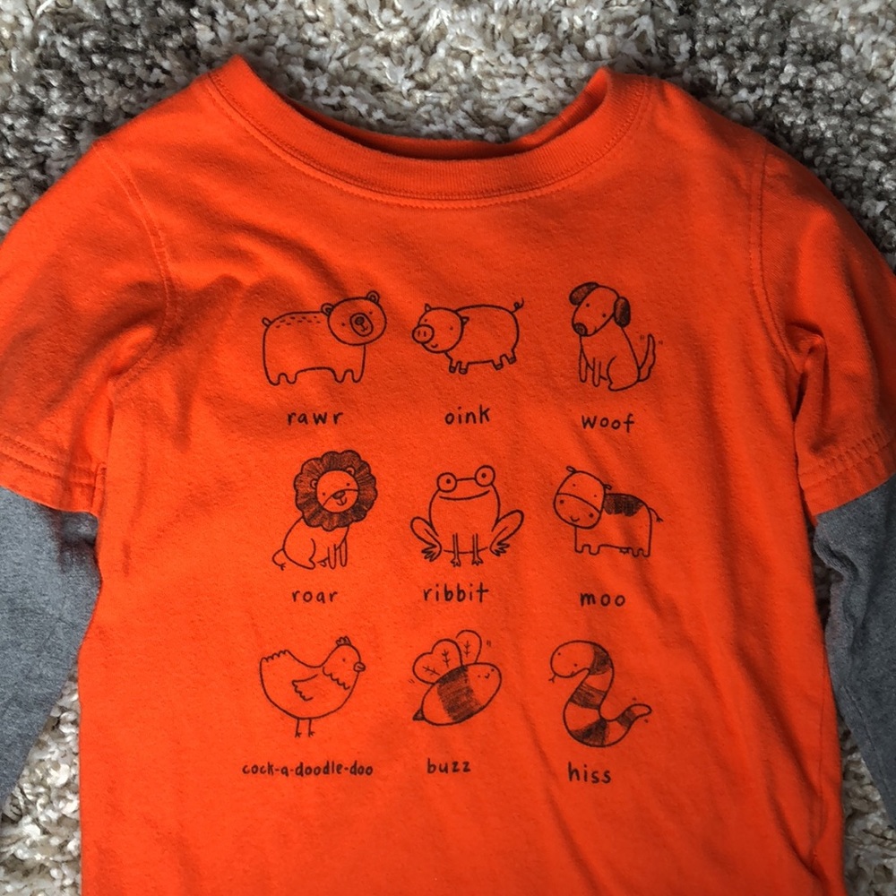 Jumping Beans Infant Boy Long-sleeve shirt | Size: 24 months | Color: Orange